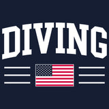 USA Diving Arch T-Shirt - Navy