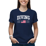 USA Diving Arch T-Shirt - Navy
