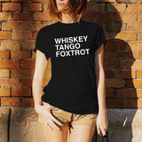 Whiskey, Tango, Foxtrot WTF Funny Humor Adult Basic Cotton T Shirt