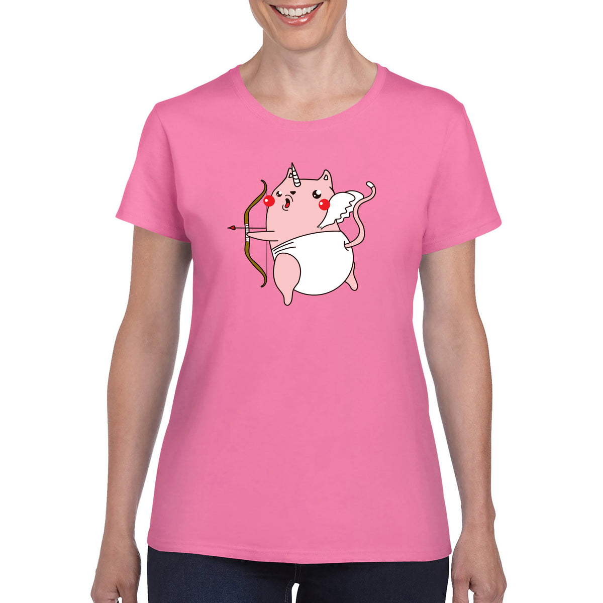 Cherub-Corn - Cat Valentines Day Cute Kitty Unicorn Womens T Shir –  Underground Online Retail