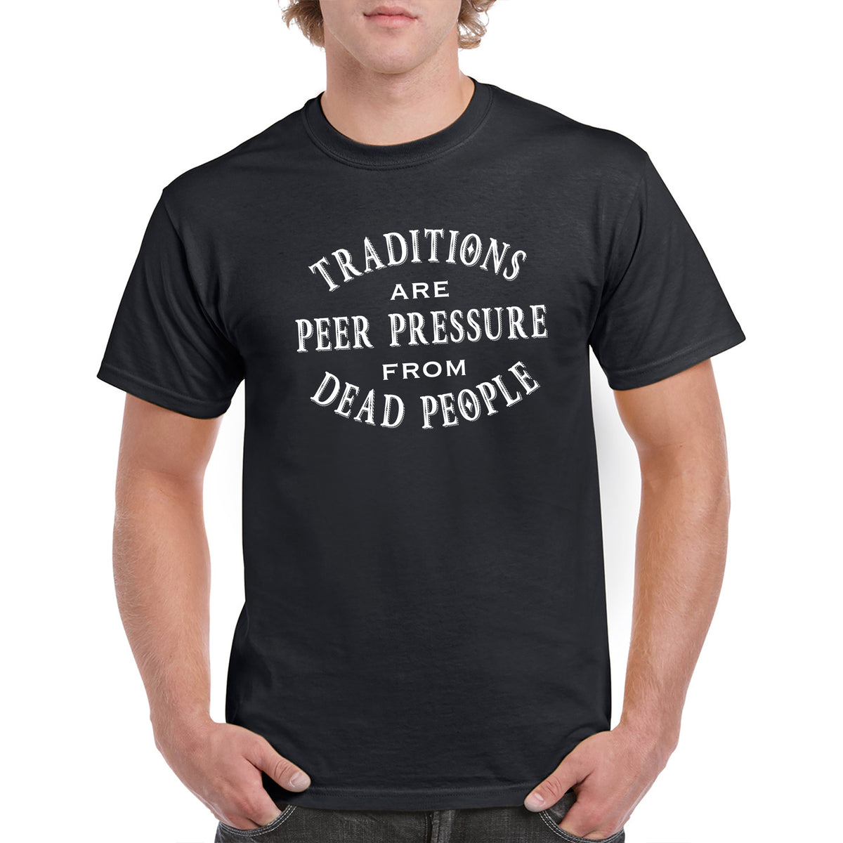 PEER PRESSURE Tシャツ ニット ストリート Traditions are Peer Pressure - Funny Holiday Sarcastic T Shirt