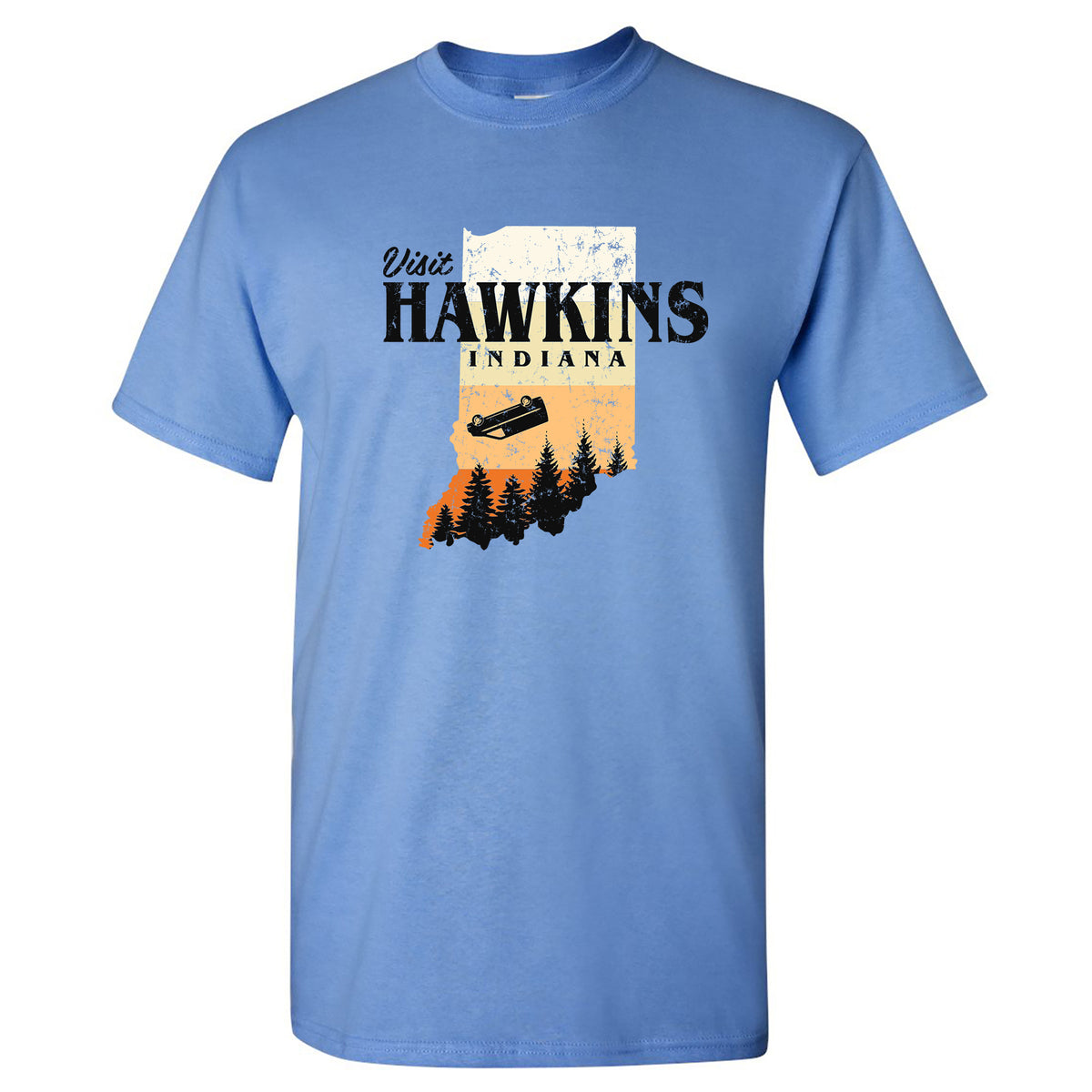 Stranger Things Upside Down Logo T-shirt Hawkins Indiana - iTeeUS