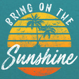 Bring on The Sunshine - Summer Beach Sunset Retro Palm Tree T Shirt