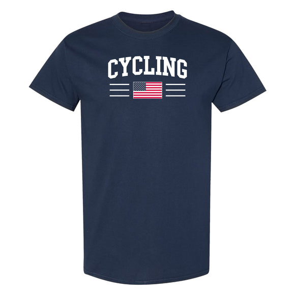 USA Cycling Arch T-Shirt - Navy