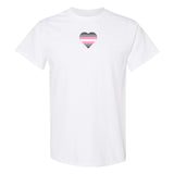 Demigal Pride Flag Heart - Pride Month LGBTQIA Love Identity T-Shirt - White