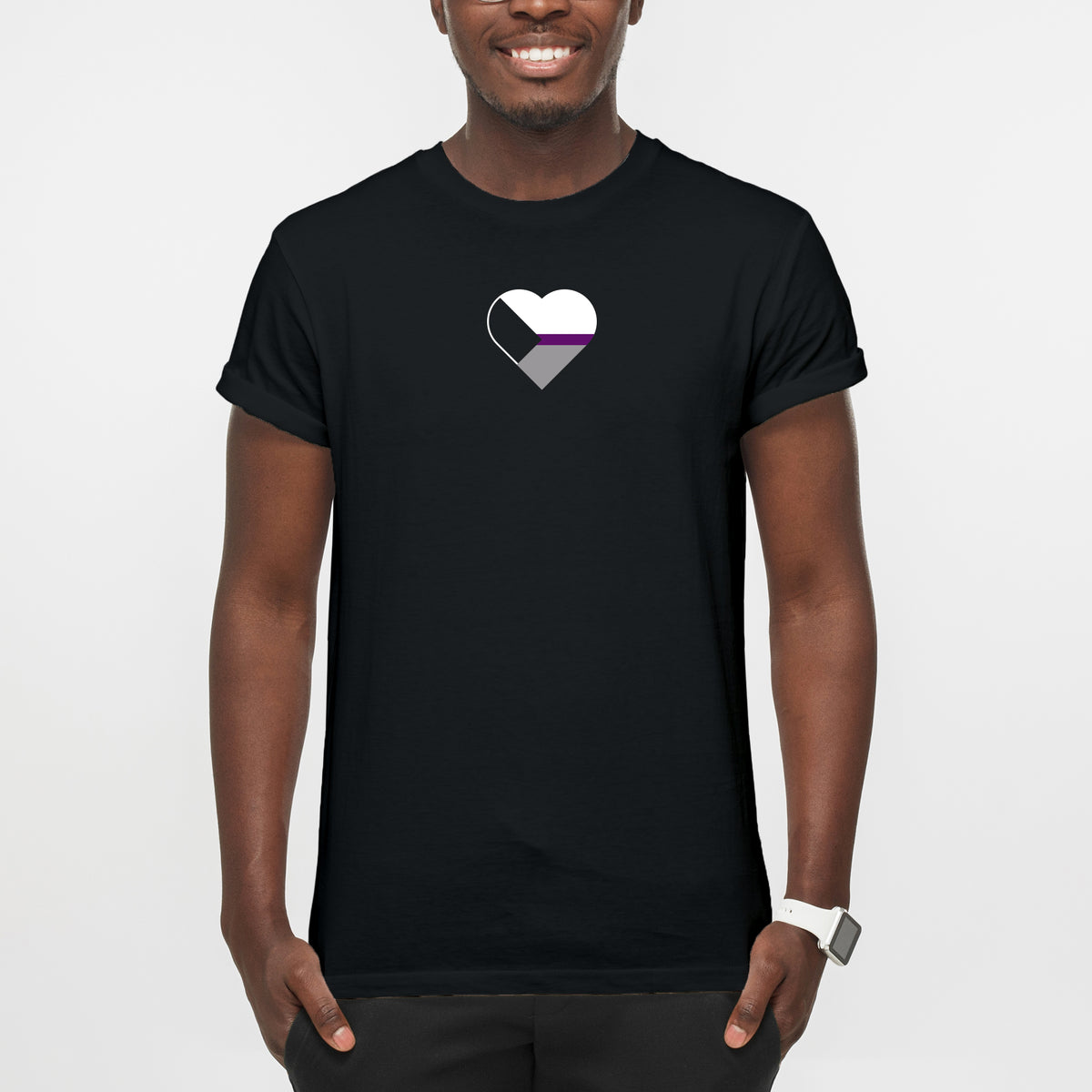 Demisexual Pride Flag Heart - Pride Month LGBTQIA Love Identity T-Shir ...