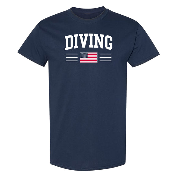 USA Diving Arch T-Shirt - Navy