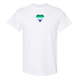 Gay Men Pride Flag Heart - Pride Month LGBTQIA Love Identity T-Shirt - White