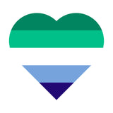 Gay Men Pride Flag Heart - Pride Month LGBTQIA Love Identity T-Shirt - White
