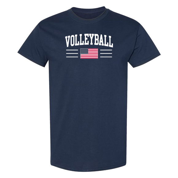 USA Volleyball Arch T-Shirt - Navy