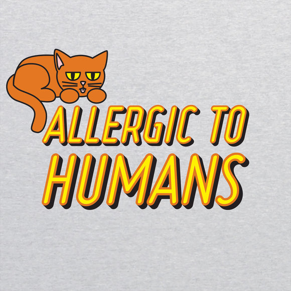 Allergic to Humans - Cat Kitty Personal Space Antisocial Funny Cartoon T Shirt