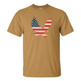 American Flag Eagle Outline - USA Patriotic Freedom T Shirt