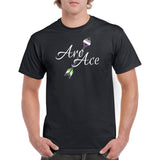AroAce Arrow - Aromatic Asexual Pride Month Flag Script - Black