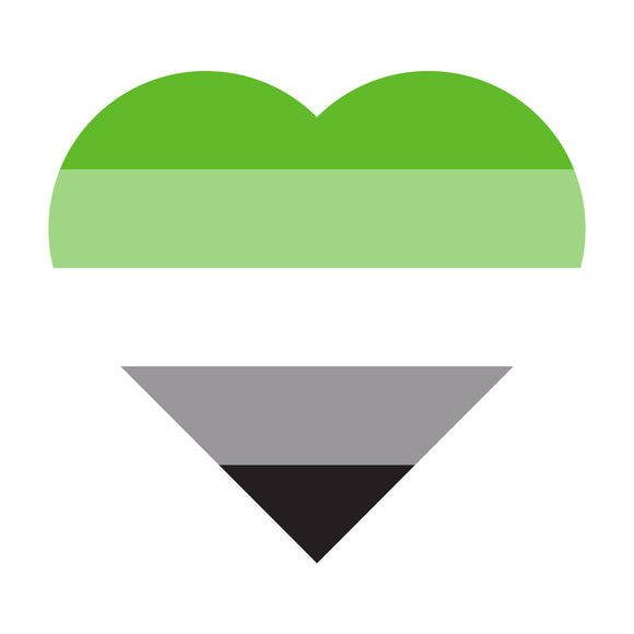 Aromantic Pride Flag Heart - Pride Month LGBTQIA Love Identity Tank Top