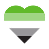 Aromantic Pride Flag Heart - Pride Month LGBTQIA Love Identity Tank Top
