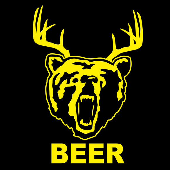 UGP Campus Apparel Beer Bear Deer Funny Humor Pun Mens T Shirt