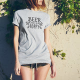 Beer Makes Me Hoppy - Craft Beer Hops IPA Beer Lover Drinker Drunk T Shirt