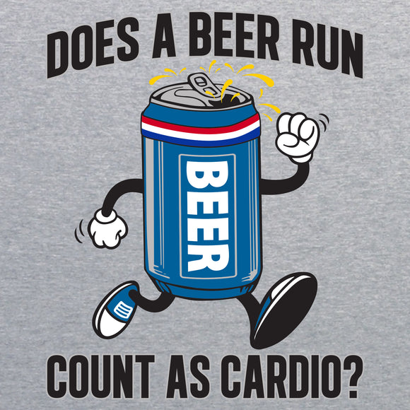 Does A Beer Run Count As Cardio - Funny Drinking Exercise T Shirt