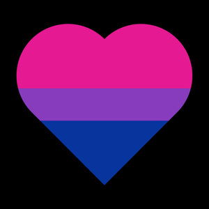 Bisexual Pride Flag Heart - Pride Month LGBTQIA Love Identity Tank Top - Black