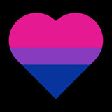 Bisexual Pride Flag Heart - Pride Month LGBTQIA Love Identity Tank Top - Black