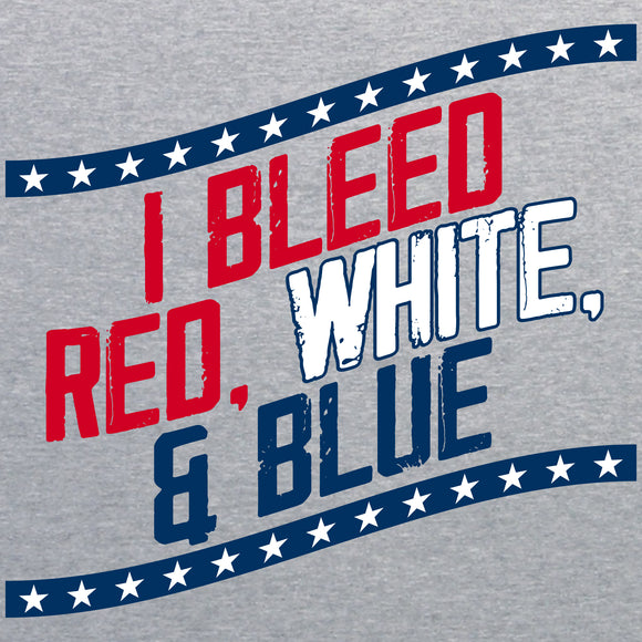 I Bleed Red White And Blue - Funny America Flag T Shirt