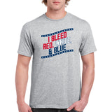 UGP Campus Apparel I Bleed Red White and Blue - Funny America Flag T Shirt