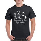 The Cats Own The Place I Just Live Here - Funny Cat Lady Animal Lover T Shirt