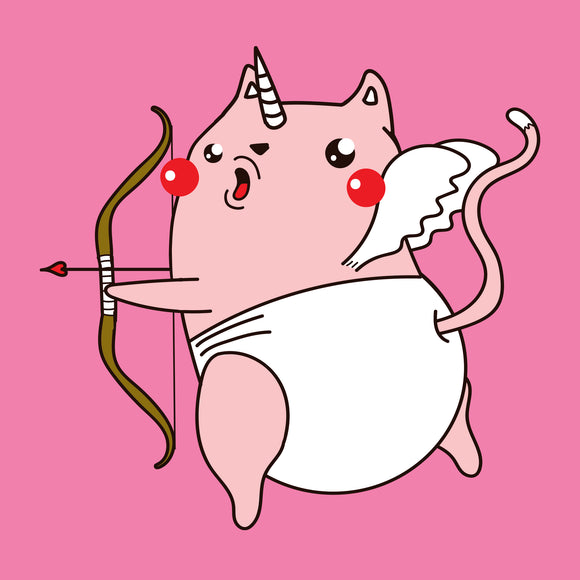 Cherub-Corn - Cat Valentines Day Cute Kitty Unicorn Womens T Shir