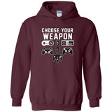 Choose Your Weapon - Gaming Console Gamer Retro Handheld Esports Video Game Hoodie