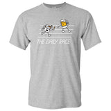 UGP Campus Apparel The Daily Race - Funny Sarcastic Coffee and Alcohol Racing Tough Work Day T Shirt