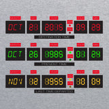 UGP Campus Apparel Delorean Dashboard - Time Travel Movie Car 80's Pop Culture T Shirt