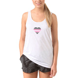 Demigal Pride Flag Heart - Pride Month LGBTQIA Love Identity Tank Top - White