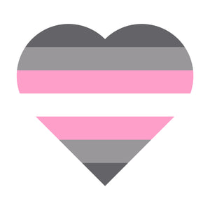 Demigal Pride Flag Heart - Pride Month LGBTQIA Love Identity Tank Top - White