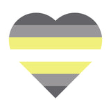 Demigender Pride Flag Heart - Pride Month LGBTQIA Love Identity Tank Top - White