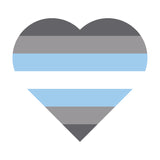 Demiguy Pride Flag Heart - Pride Month LGBTQIA Love Identity Tank Top - White