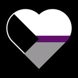 Demisexual Pride Flag Heart - Pride Month LGBTQIA Love Identity Tank Top - Black