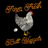 UGP Campus Apparel Farm Fresh Butt Nuggets - Funny Chicken Eggs Farm Country T Shirt