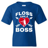 Floss Like a Boss Heart - Flossing Dance Emote Valentines Youth T Shirt