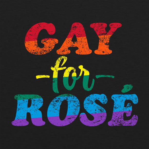 Gay for Rosé - LGBTQ Wine Pride Triblend T-Shirt - Vintage Black