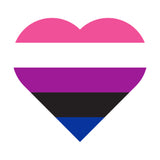 Genderfluid Pride Flag Heart - Pride Month LGBTQIA Love Identity Tank Top - White