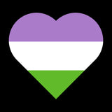 Genderqueer Pride Flag Heart - Pride Month LGBTQIA Love Identity Tank Top - Black