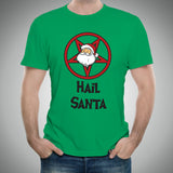 UGP Campus Apparel Hail Santa - Funny Christmas Joke Pentagram Humor T Shirt