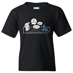 UGP Campus Apparel Here Rover - Space Pun Astronaut Cute Comic Dog Funny Youth T Shirt