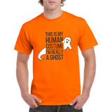 UGP Campus Apparel This is My Human Costume I'm Actually A Ghost - Halloween Humor Fun T Shirt