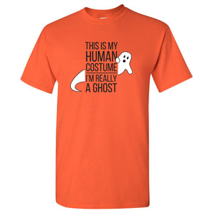UGP Campus Apparel This is My Human Costume I'm Actually A Ghost - Halloween Humor Fun T Shirt