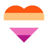 Lesbian Pride Flag Heart - Pride Month LGBTQIA Love Identity Tank Top - White