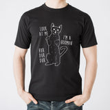 Look at Me I'm a Hooman - Funny Cat Standing Up Human Meme Humor T Shirt