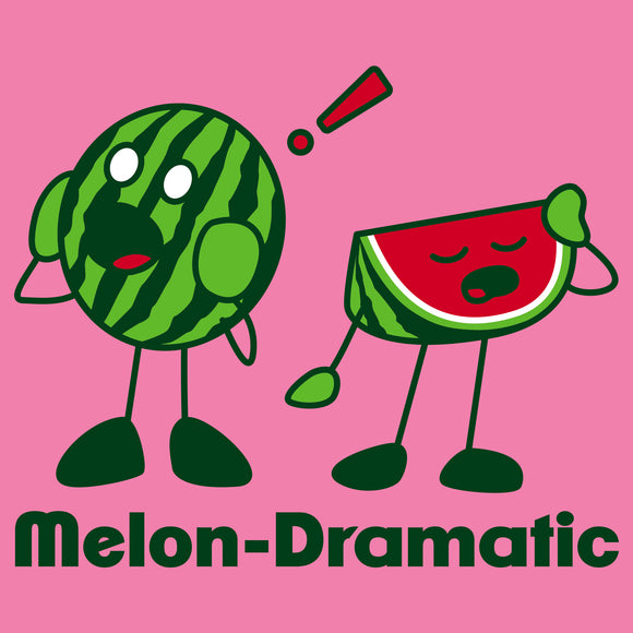 UGP Campus Apparel Melon-Dramatic - Humor Watermelon Fruit Pun Drama Gasp Joke T Shirt