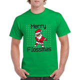 UGP Campus Apparel Merry Flossmas - Funny Floss Dancing Santa Holiday Christmas T Shirt