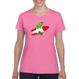 UGP Campus Apparel Mistle Toad - Funny Xmas Holiday Mistletoe Toad Puns Womens T Shirt